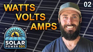 Solar Power 101: Volts, Amps, and Watts – Power Explained (Second Uplo