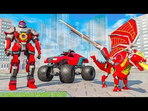 Carro Robô Transformers Dragão, Robot Car Dragon, Dragon Robot Tree Robot Game