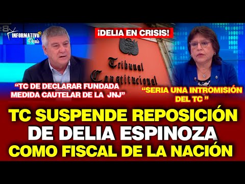 DELIA ESPINOZA LLORA PORQUE TC ORDENA SUSPENDER SU REPOSICIÓN COMO FISCAL DE LA NACIÓN
