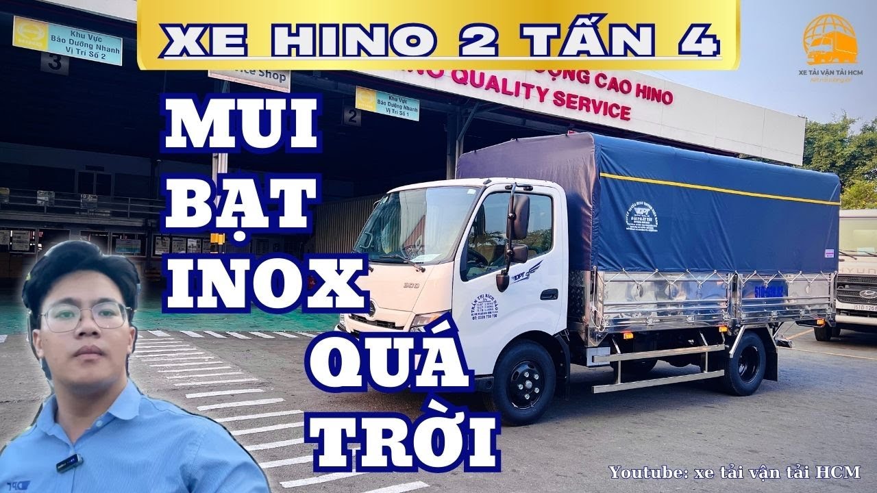 Phiên bản xe Hino 2 tấn 4 thùng inox bạt phủ | Xe tải vận tải HCM