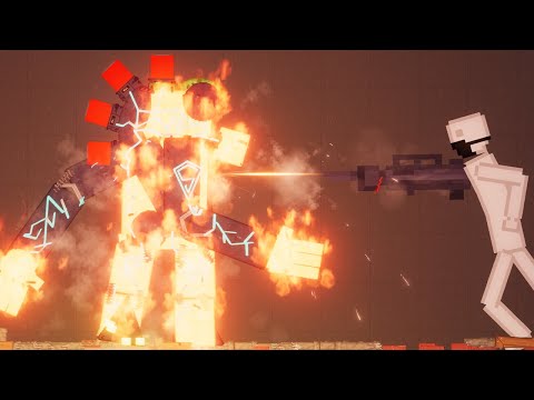 METAL GOLEM vs Giant Humans in People Playground - People Playground 1.21.3