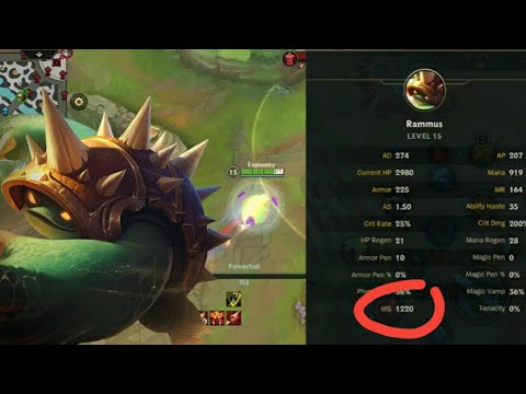 Highest movement speed possible on Wild Rift (ft. Rammus)