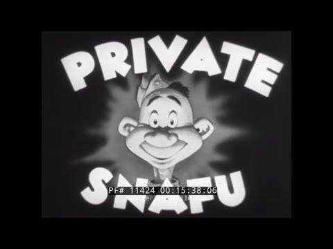 WWII WAR FILM #9   BATTLE OF BISMARCK SEA, MOBILE ALABAMA, PRIVATE SNAFU "THE GOLDBRICK"  11424