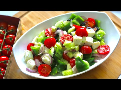 Easy Greek Salad Recipe Super Healthy and Delicious | Easy Green Salad Recipes