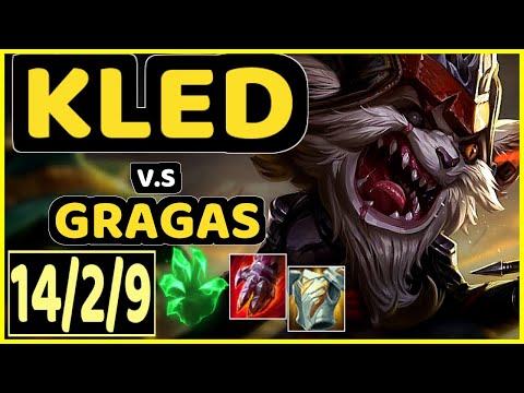 FINN (KLED) vs GRAGAS - 14/2/9 KDA TOP GAMEPLAY - EUW Ranked GRANDMASTER