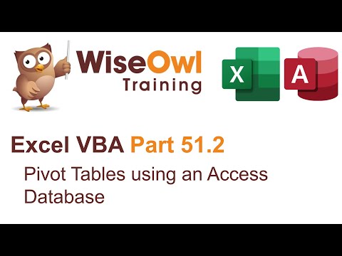 Excel VBA Introduction Part 51.2 - Pivot Tables using an Access Database