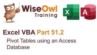 Excel VBA Introduction Part 51.2 - Pivot Tables using an Access Database