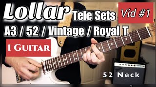 Video thumbnail for Lollar Tele Sets #1 - 52 vs A3 vs Vintage vs Royal T in 1 Telecaster! Shootout / Alnico Pickup by Scott Haskitt