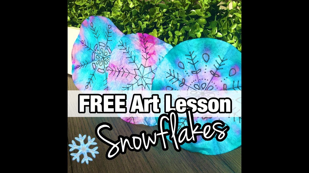 FUN & EASY Frozen Winter Snowflake Art Lesson