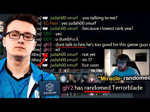 Miracle- just RANDOMED hero after THIS guy EGO'd him on STREAM