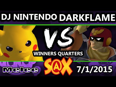 S@X 104 - DJ Nintendo (Pikachu) Vs. darkflame (Captain Falcon) SSBM Winners Quarters - Smash Melee