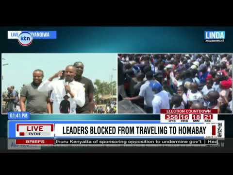 Babu Owino introduces Sifuna to address crowd at Linda Mwananchi rally in Homa Bay
