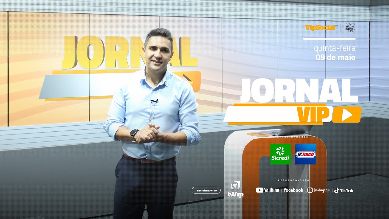 Jornal Vip com as informações da região, desta quinta-feira, 09 de maio