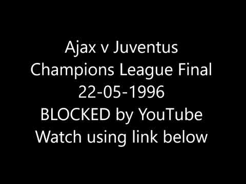 Ajax v Juventus Champions League Final 22-05-1996