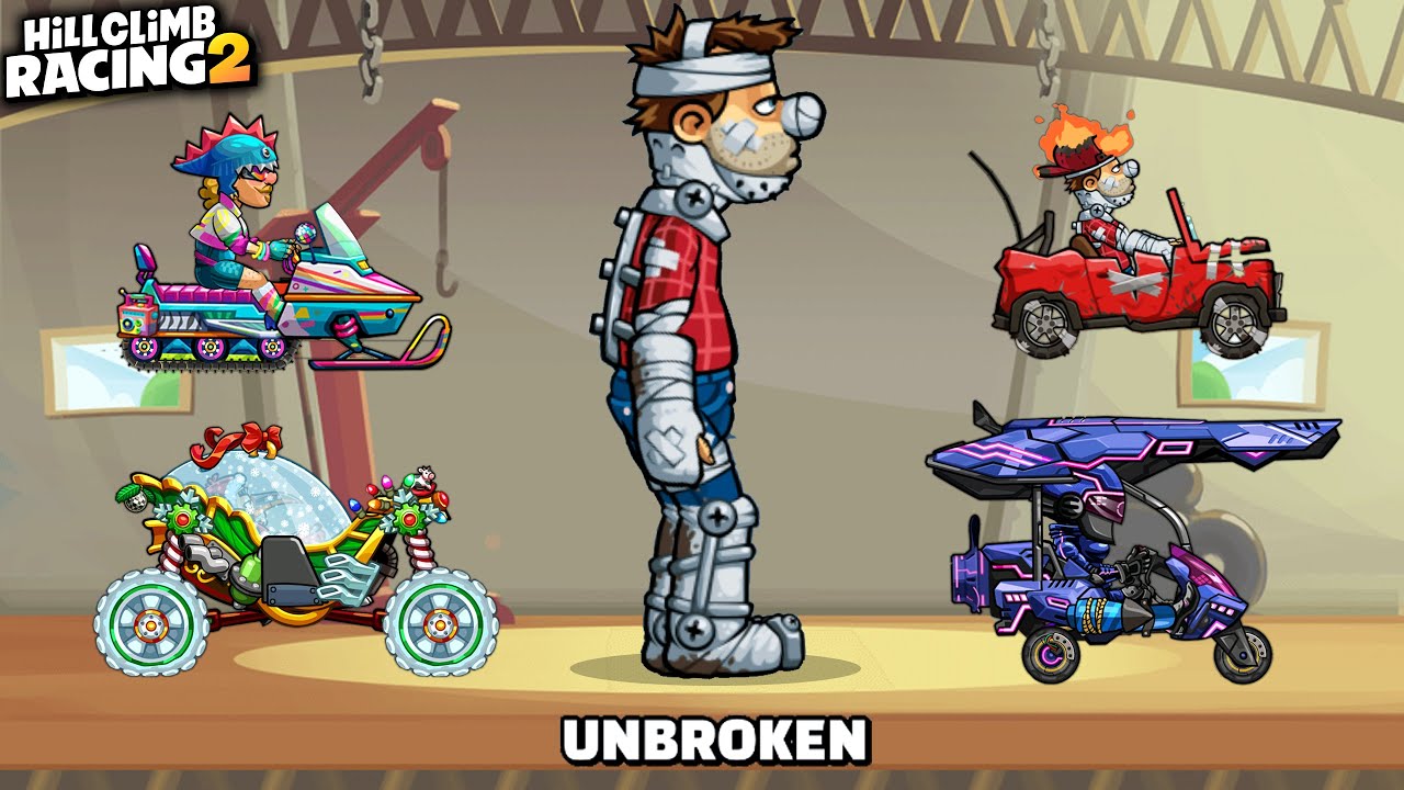 Hill Climb Racing 2 - New UNBROKEN BILL Update / NEW LOOKS + GLIDER CHALLENGE