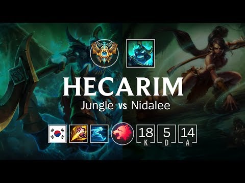Hecarim Jungle vs Nidalee - KR Challenger Patch 8.22