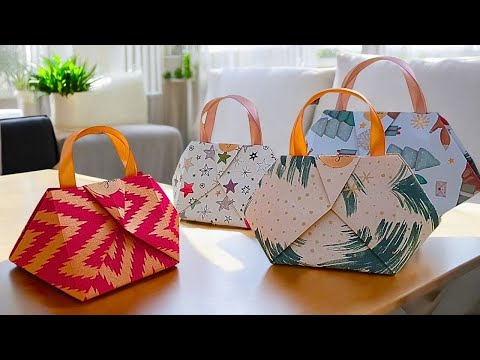 Gift Wrapping Ideas * Origami Gift Bag Tutorial With Wrapping Paper * I.Sasaki Original