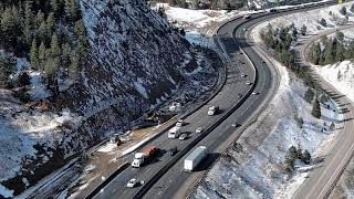 I-70 Floyd Hill Project Aerial Video near Beaver Brook - Dec. 2023