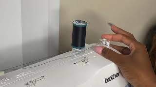 How to thread a Lower Bobbin on a Brother LX3817 sewing machine 20201