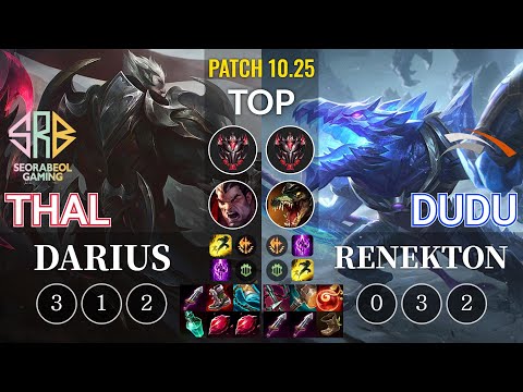 SRB Thal Darius vs HLE DuDu Renekton Top - KR Patch 10.25