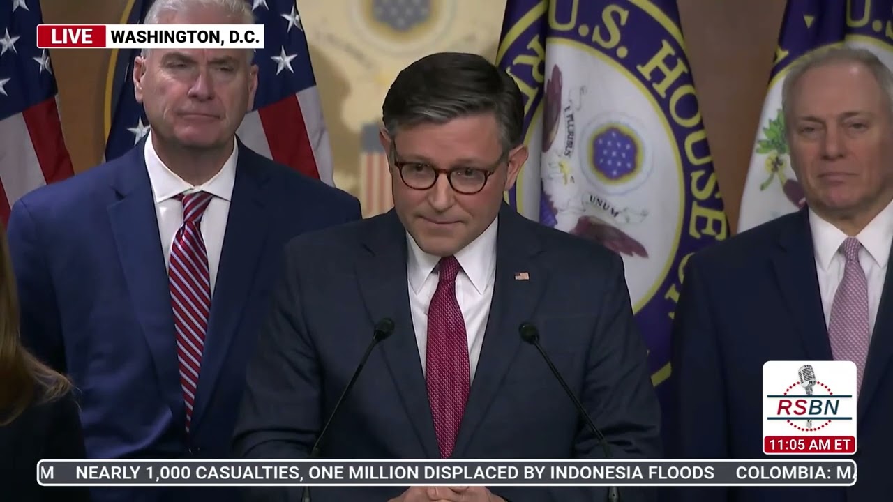 WATCH: "Absolutely delighted that Jasmine Crockett is running for Senate in Texas," Mike Johnson.