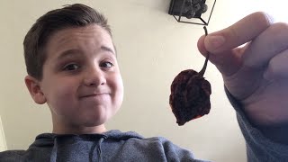 13 Year Old Eats Worlds Hottest Pepper! Carolina Reaper Challenge