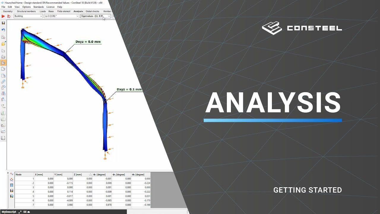Getting started with Consteel - Analysis