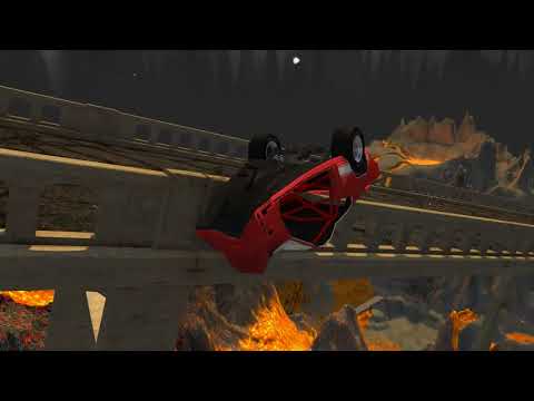 Beamng drive   Open Bridge Crashes over Volcano #1 Jumping into Volcano Crashes