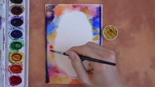 How to Create an Abstract Watercolor Border