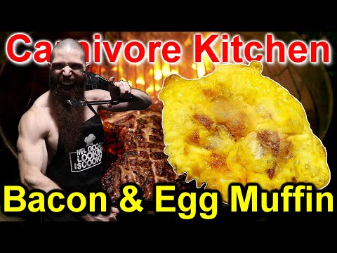 Carnivore Kitchen: DAIRY FREE BACON AND EGG MUFFIN | Gluten Free Muffin | Keto Muffin | Low Fodmap