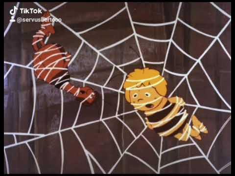 Biene Maja im Spinnennetz von Thekla .