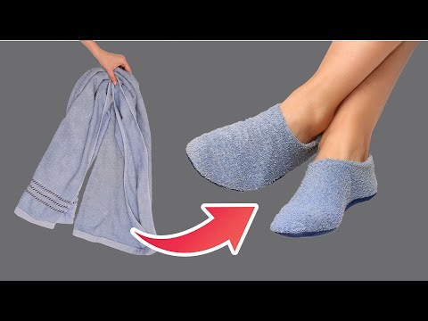 How to sew slippers simply and easily out of an old towel!