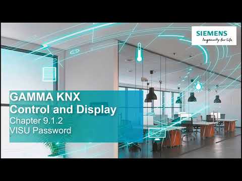9.1.2 Siemens GAMMA KNX IP Control Center V4: Security - Visu-Password