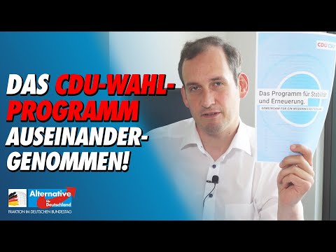 Das CDU-Wahlprogramm auseinandergenommen! - Norbert Kleinwächter, AfD