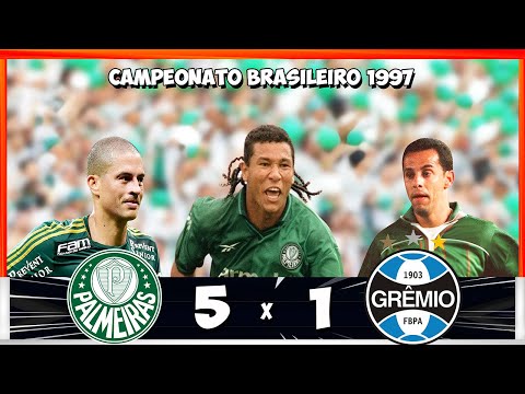 Palmeiras 5x1 Grêmio ●Campeonato Brasileiro 1997● Melhores Momentos★