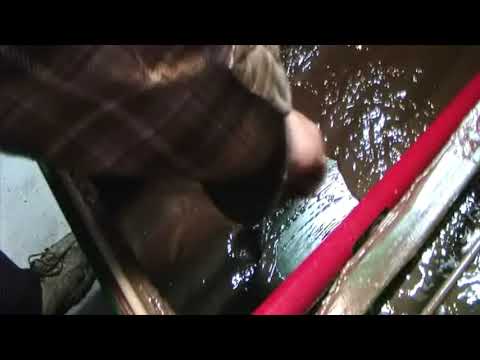 Clean a Rock Saw. Mucking out a sludge mess of rock...