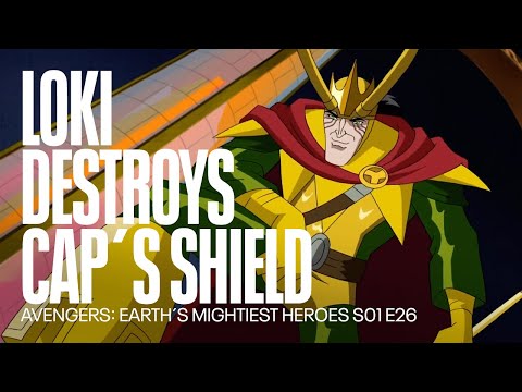 Loki destroys Captain America´s shield | Avengers: Earth´s Mightiest Heroes