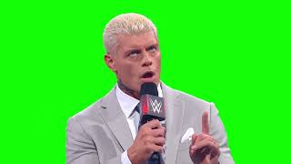 Cody Rhodes "I don't want to get emotional because then I would become...a crybaby" green screen