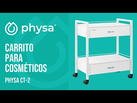 vídeo - Carrito para cosméticos - 2 cajones - 62.5 x 40 x 85.5 cm