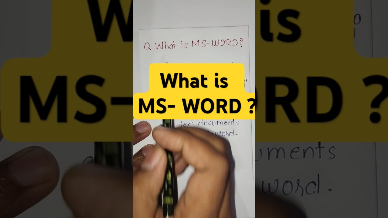 what is ms-word ?short definition ms-word,Definition of ms-word|ms-word in computer  #msword #shorts
