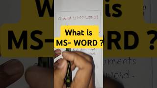 what is ms-word ?short definition ms-word,Definition of ms-word|ms-word in computer  #msword #shorts