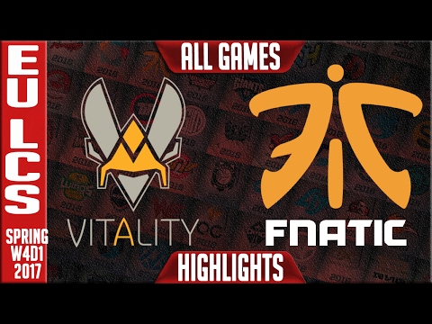 Vitality vs Fnatic Highlights All Games - EU LCS W4D2 Spring 2017 - VIT vs FNC All Games
