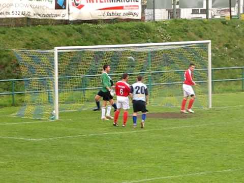 Unia Tczew - Kolejarz Chojnice - gol dla Kolejarza