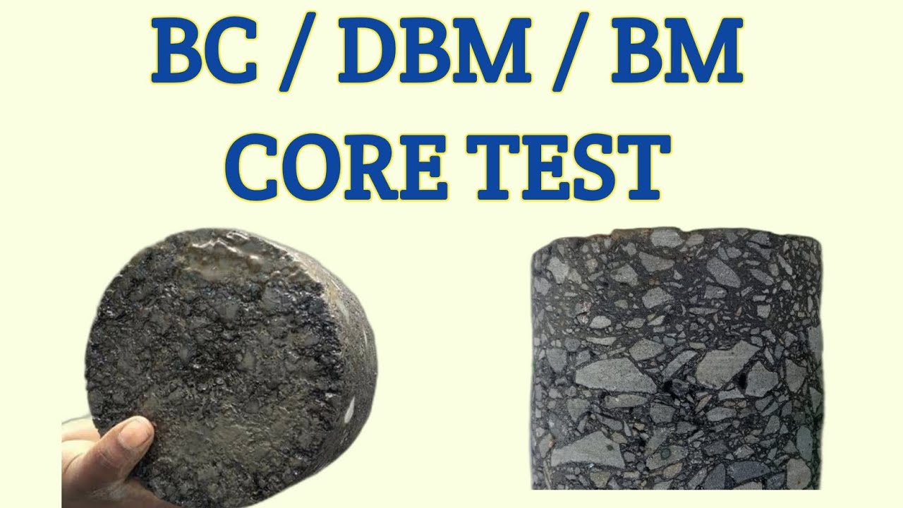 ASPHALT CORE TEST | DBM | BITUMINOUS CONCRETE | BITUMINOUS MACADEM | WAX METHOD | With Calculation