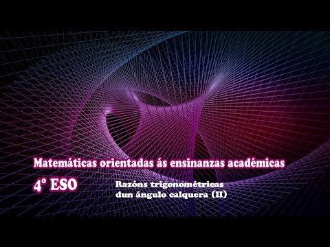 Vídeo: Razóns trigonométricas dun ángulo calquera (II)