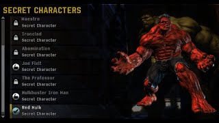 How To Unlock RED HULK In The Incredible Hulk 2008 XBOX 360 game (GameStop exclusive character)
