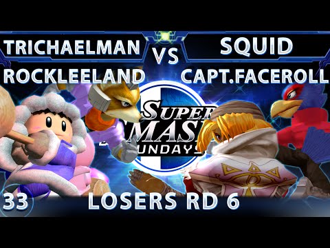 SSS 33 - Squid & Cap Faceroll (Red) Vs Trichael Man & Rockleeland (Blue) SSBM - Losers Quarters