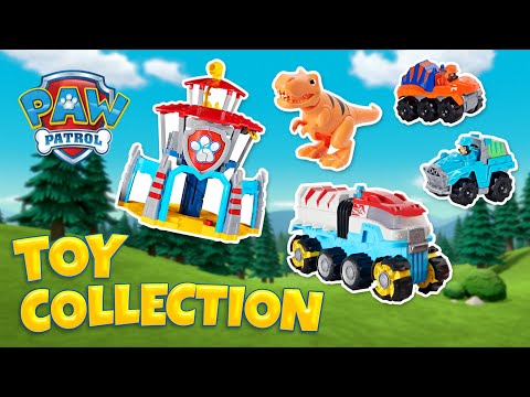 MEGA Dino Rescue Toy Haul Collection - Unboxing all the dinos! - PAW Patrol Official & Friends