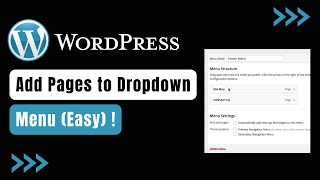 WordPress - How to Add Pages to Drop-down Menu !