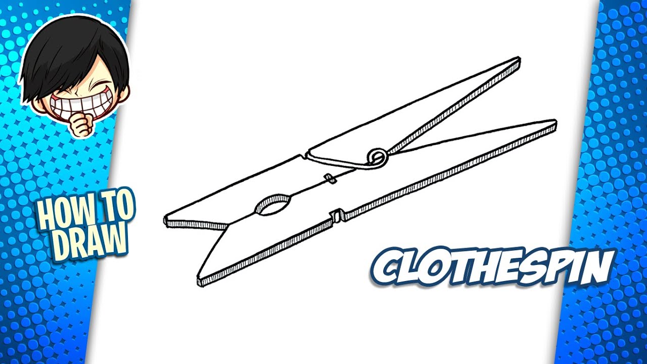 How to draw Clothespin
